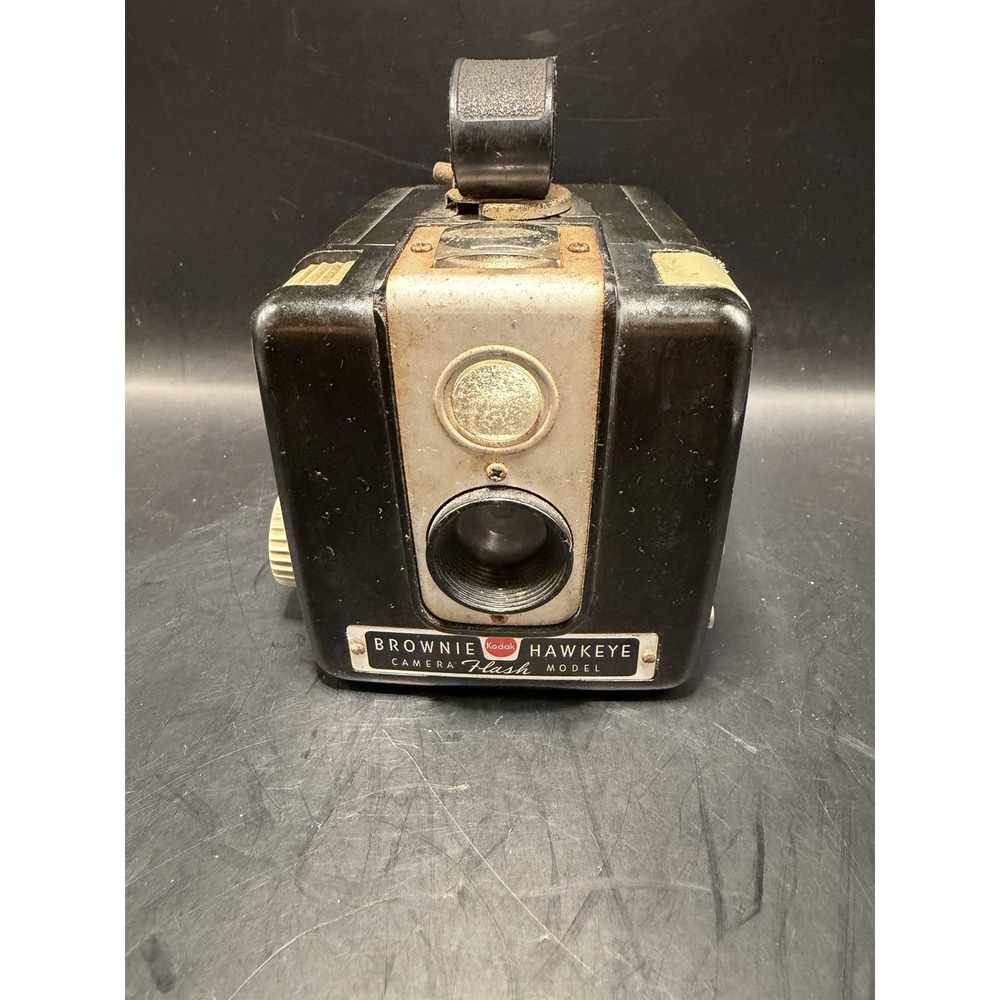 Kodak Brownie Hawkeye Flash Model Vintage Box Camera – Untested, Rustic
